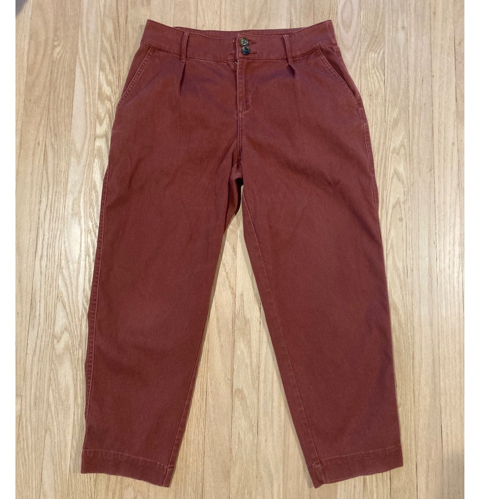 A New Day Women's 6 Burnt Orange Rust High-Waisted Mom Jeans Comfy Autumn Fall